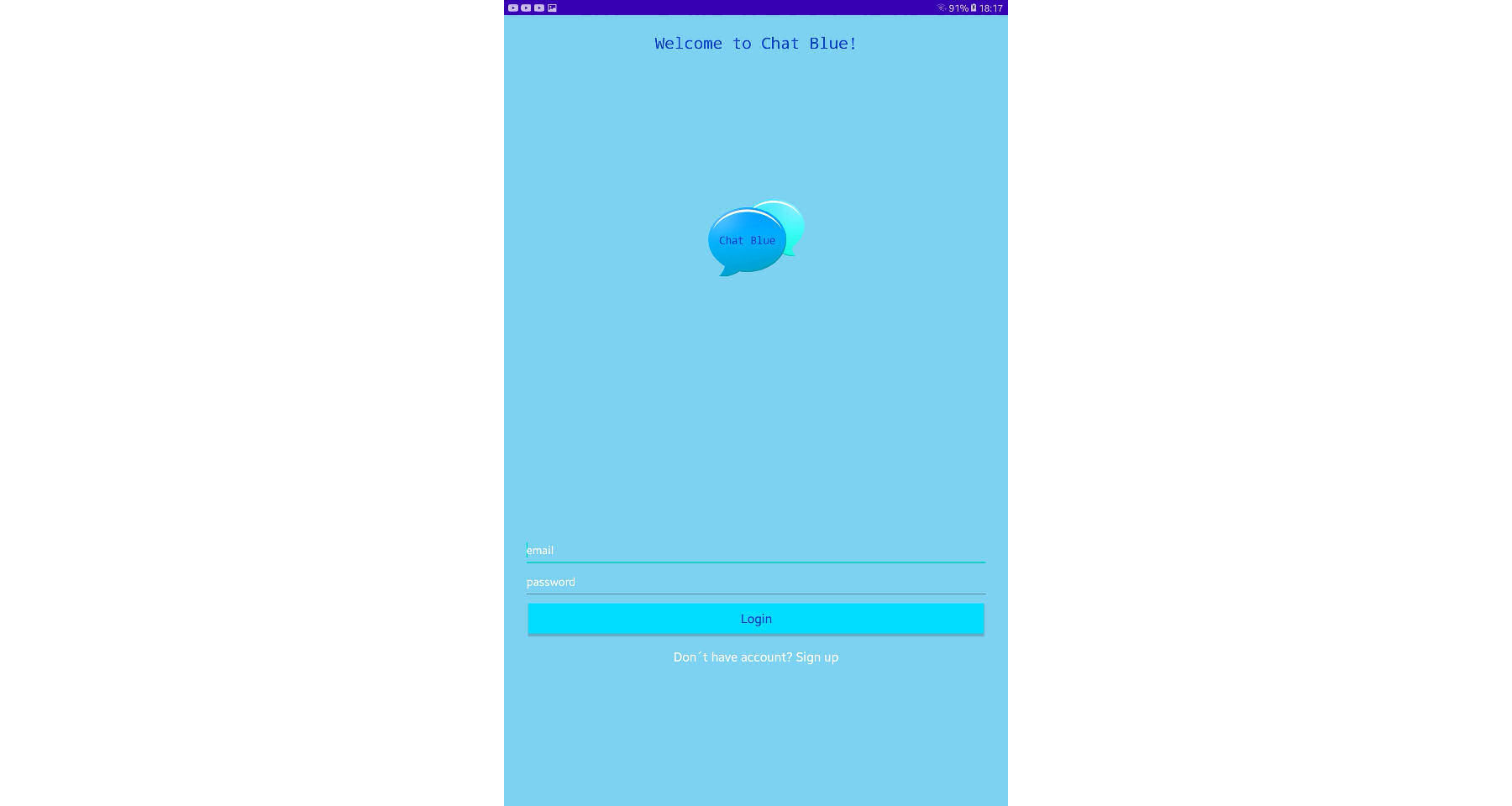 Chat Blue app