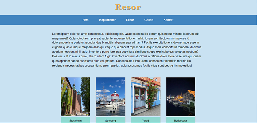 profile page