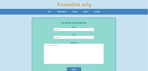 profile page